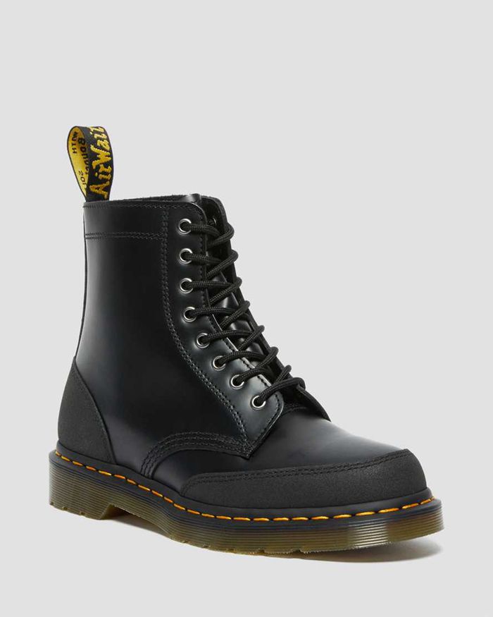 Dr Martens Vintersko Herre Svart 1460 Guard Panel Læder Lace Up 3704JKZLY